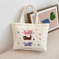 ราคา กระเป๋าถือลายปักแมว Adorable Cat Embroidery Handbag กระเป๋าถือผ้าฝ้ายลายปักสำหรับผู้หญิง กระเป๋าเดินทางแบบลำลอง กระเป๋าถือลายปักสัตว์ (22903312888)