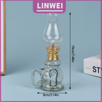 ราคา LINWEI ตะเกียงน้ำมันก๊าดแก้วโคมไฟน้ำมันวินเทจโคมไฟน้ำมันตะเกียงน้ำมันก๊าดบ้านโคมไฟแก้วตกแต่งบ้านย้อนยุค (22678957481)
