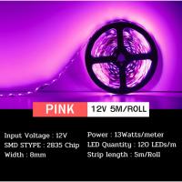ราคา ไฟเส้น หลายสี LED 2835 12V ยาว 5 เมตร ไฟตกแต่ง ไฟติดห้อง (22881632620)