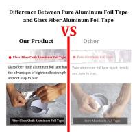 ราคา BDUS Glass Fiber Cloth Aluminum Foil Tape 5 9Mil Thick High Temperature Insulation Adhesive Metal Duct Tape (22295938287)