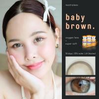 ราคา คอนแทคเลนส์ บิ๊กอาย Baby Brown Gray Montra ลายฮิต ขายดีมาก กรองแสงกันยูวี (21550355275)
