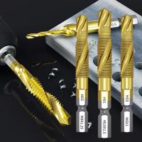 ราคา ดอกต๊าปเกลียว metal ชุดดอกสว่านต๊าปเกลียวในตัว ชุดต๊าปเกลียวชุบ 6ตัวM3 M10 ดอกสว่านหกเหลี่ยม ชุดดอกเจาะ ไฮสปีด ชุบไทเทเนียม ดอกส่วานต๊าป (22787589136)