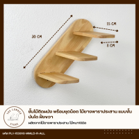 ราคา ชั้นไม้ติดผนังอเนกประสงค์ขนาดMini พร้อมชุดน็อต ไม้ยางพาราประสาน แบบขั้นบันได สไตล์มินิมอล สำหรับเจาะรูกำแพง THE LUMBER (23195296455)