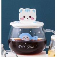 ราคา แก้วใส แก้วการ์ตูนแมว แก้วแบบมีหูจับ แก้วน้ำพร้อมฝาปิด แก้วน้ำน่ารักๆ (11950259879)