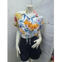 ราคา HW 62เสื้อสงกรานต์ เสื้อเอวลอย เสื้อผูกเอว เสื้อลายดอก แฟชั่นสงกรานต์ (21598033136)