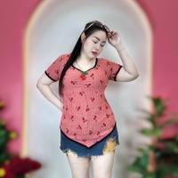 ราคา เสื้อสาวอวบน่ารัก ร้านปอแฟชั่น อก38 44 ยาว26 ผ้าท๊อฟฟี่พิมพ์ลาย รุ่น เบลล่าผ้าท๊อฟฟี่ลายเชอร์รี่ (23165820871)