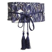 ราคา เข็มขัดเอวผู้หญิงกว้างชุดกิโมโนสไตล์ญี่ปุ่นเข็มขัดโอบิวินเทจสายคาดเอวปักลายพร้อมพู่เข็มขัดโบว์ผู้หญิง (14382684615)