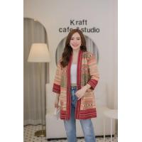 ราคา เสื้อคลุมพิมพ์ลายผ้าฝ้ายเชียงใหม่ทรงเก๋ๆสวยๆ (23336940006)