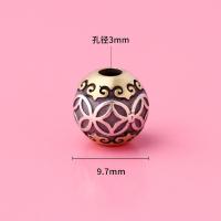 ราคา เงินแท้ S925ฝังทองแดงเงินทองแดงโชคดีดอกไม้ที่อุดมไปด้วยก่อนดวงตาลูกปัดกลมของเล่นสะสมโบราณลูกปัดคั่นสร้อยข้อมือสร้อยคอพร้อมลูกปัด (21023281829)