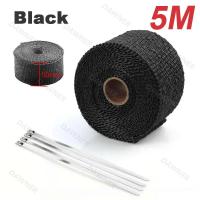 ราคา ผ้าพันท่อไอเสียรถยนต์ 5m ฉนวนกันความร้อนหุ้มท่อไอเสีย อเตอร์ไซค์ ฉนวนกันความร้อน (22518413119)