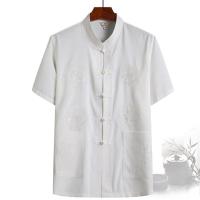 ราคา เสื้อเชิ้ตแขนสั้น ผ้าลินิน ปักลายมังกรจีน ทรงหลวม แบบดั้งเดิม สไตล์ตรุษจีน ชุดราชวงศ์ถังสไตล์จีนหัวเข็มขัดฮั่นฟู่ (23170072544)