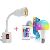ราคา หลอดไฟ led RGB หลอดไฟเปลี่ยนสี โคมไฟ E27 พร้อมขั้วหลอดไฟ หลอดไฟปาร์ตี้ ประหยัดไฟ 5W 10W พร้อมมีรีโมท (23145616683)