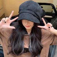 ราคา หมวก Newsboy ย้อนยุคหมวกทรงแปดเหลี่ยมหนังกลับผู้หญิงฤดูใบไม้ร่วงฤดูหนาวสำหรับหมวกช่างสีสาวสีทึบศิลปิน (23223016051)