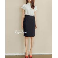 ราคา กระโปรงทำงาน กระโปรงทรงดินสอผ่าหลังทับ กระโปรงทรงสวย (18131026059)