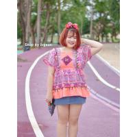 ราคา เสื้อพื้นเมืองรุ่นเเต่งพู่ เสื้อดอยไซส์ใหญ่ มีอก44 60นิ้ว สำหรับสาวอวบน่ารักๆ สินค้าพร้อมส่ง (22780203201)