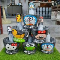 ราคา ครกหินพร้อมสาก สุ่มลาย 3 นิ้ว 4 นิ้ว 4 5 นิ้ว (22147119710)