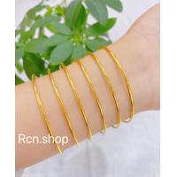 ราคา กำไลข้อมือ สีทอง24k แบบสวม สีทองสวยเหมือนทองแท้ สินค้าขายชิ้นละ พร้อมส่ง (22199326491)