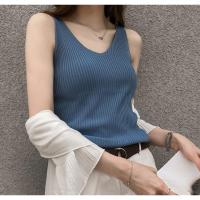 ราคา ANGELCITY เสื้อแฟชั่นผญ เสื้อไหมพรม เสื้อแขนกุดคอวี เสื้อกล้ามสไตล์เกาหลี ผ้ายืด เกรดA ใส่สบาย เซ็กซี่ (4257870522)