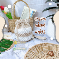 ราคา BBS Made in Thailand กระเป๋าถักแฮนด์เมด 100 Crochet Crossbody Bag minimal color tone ก้นกลม คุมโทนสไตล์มินิมอล (8449380034)