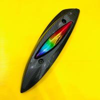 ราคา แผ่นกันร้อนท่อ Fino 115i 2013 2014 Fino2014 fino125i fino fi หัวฉีด ชุบรุ้งเคฟล่าดำตัดรุ้งเคฟล่าดำล้วน (18070069013)