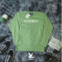 ราคา เสื้อยืด แขนยาว งานปัก CC DOUBLE O ทรงตรง ใส่ได้ทั้งช ญ S M L XL (21526457264)