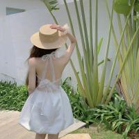 ราคา ชุดเดรสเกาะอกฝรั่งเศส เดรสสั้นสีขาวเว้าหลังสุดเซ็กซี่ เดรสเจ้าหญิงเอวพอง อารมณ์ที่สวยงามสำหรับการพักผ่อนริมทะเล (17468701594)