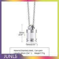 ราคา JUNLIi สร้อยคอหลอดแก้วเติมได้แบบใสสำหรับผู้หญิงผู้ชายโกศใส่เถ้ากระดูกที่ระลึกเครื่องประดับจี้ที่ระลึก (22947942160)
