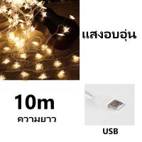 ราคา ไฟตกแต่ง LED ไฟลูกแก้ว 2M 3M 6M10เมตร ไฟตกแต่งสวนและกลางแจ้ง รุ่นปิงปอง รุ่นเชอร์รี กันน้ำได้ ไฟปีใหม่ (21350124119)