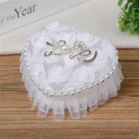 ราคา Accents Ring Box Elegant White Lace Heart Shape Jewelry Case Decorated Box Case Ring Pillow for Wedding Ceremony Engagement Party Bridal Shower Proposal Romantic Gift (22494743158)