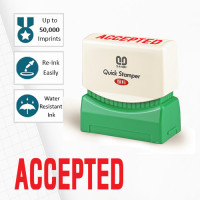 ราคา SANBY ตรายางสำเร็จรูป หมึกในตัว ซันบี้ QUICK STAMPER สีแดง QMAE A12R ACCEPTED (352071524)