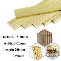 ราคา H59 Brass Flat Bar Plate Strip Thicknesses 2mm 4mm 6mm 8mm 10mm 20mm Pure Copper Solid Metal Plates Material Length 200mm 250mm (20851255060)