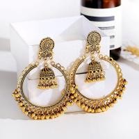 ราคา โบราณอินเดียผู้หญิงลูกปัดสีขาวพู่ต่างหูJhumkaชนเผ่ายิปซีGold Alloyวงกลมขนาดใหญ่ปุ่มกระดิ่งต่างหูแฟชั่นเครื่องประดับ (16966620865)