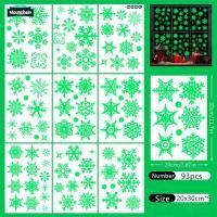 ราคา Christmas Window Clings For Glass Windows 9 Sheets Christmas Window Decals Glow In The Dark Snowflakes Christmas Window Stickers For Holiday Decoration (22525907980)
