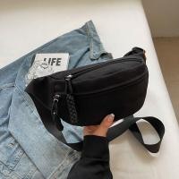 ราคา ลำลอง กระเป๋าคาดหน้าอกทรงเกี๊ยวไหล่เดี่ยวผ้าแคนวาส ผู้หญิง แฟชั่น น้ำหนักเบา กระเป๋าสะพายข้างพร้อมพู่แฮนด์เมด (22084596293)