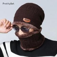 ราคา หมวกหมวกฤดูหนาวหมวกบีนนี่สำหรับผู้ชายผ้าพันคอขนสัตว์ผู้หญิงหมวกหมวกไอ้โม่งหมวกถักกำมะหยี่ชายหญิง (21186359329)