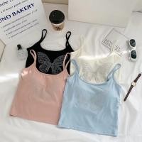 ราคา เสื้อกั๊กสายเดี่ยวสีดำลายผีเสื้อประดับเพชรสำหรับสาวฮอต เสื้อแฟชั่นฤดูร้อน 2024 สำหรับผู้หญิง เสื้อคลุมที่สวมใส่ได้หลากหลาย ดีไซน์หลังสวยงาม (23172163546)