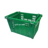 ราคา ลังพลาสติกหูเหล็กใส่ผลไม้อย่างหนา ตราช้าง5ดาว ตะกร้าใส่ผลไม้หูเหล็ก ขนาดใหญ่ 38x59x33cm แข็งแรงทนทาน ตะกร้าผลไม้หูเหล็ก ลังอุตสาหกรรม (2036214237)