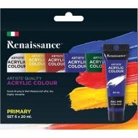 ราคา Renaissance Acrylic Colour Set 6 x 20 ml I ชุดสีอะคริลิคแบบหลอดขนาด 20 มล (21830781656)