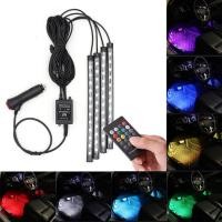 ราคา สายไฟ LED กันน้ำ 12x4 ชิ้นไฟรถยนต์โคมไฟประดับนีออนกันน้ำตกแต่งด้วยรีโมทคอน พร้อมรีโมทคอนโทรลไร้สาย และที่ชาร์จแบตในรถ (7754018805)