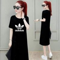 ราคา เดรสยาวเสื้อยืดแฟชั่นผู้หญิงสไตล์เกาหลี คอกลมแขนสั้น ลายพิมพ์สวยงาน เนื้อผ้ายืดหยุ่นดี กระโปรงเสื้อยืดทรงสวย รุ่นน่ารักC0026 (8642524127)