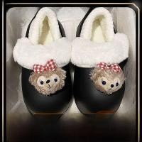 ราคา รองเท้าแตะผ้าฝ้ายน่ารักสำหรับผู้หญิงในฤดูหนาว รองเท้าแตะแบบหนา รองเท้าแตะแบบมีสายรัดส้นล่าง รองเท้าแตะแบบสวมสำหรับใส่ในบ้าน (22924374807)