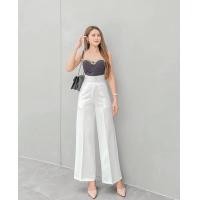 ราคา กางเกงเอวสูง กางเกงทำงานใส่เที่ยว ขากระบอก ผ้าzara (18474231125)