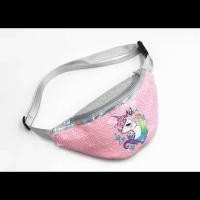 ราคา CMD Shop กระเป๋าคาดเอวเลื่อมยูนิคอร์น Fanny แพ็คเด็กแววการ์ตูนกระเป๋าหน้าอกกระเป๋าเดินทางกลางแจ้ง (5430788705)