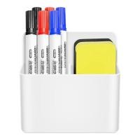 ราคา Magnetic Dry Erase Marker Holder Pen and Eraser Holder for Whiteboard Magnetic Pencil Cup Storage Organizer (22493976810)