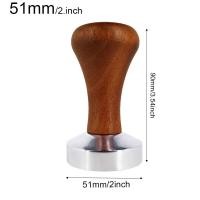 ราคา จัดส่งจากประเทศไทย แทมเปอร์กาแฟ Coffee Tamper เกรดอาหาร สแตนเลส ก้านไม้แท้ สำหรับอัดกาแฟ espresso ขนาด 51 58mm เเทมเปอร์ ที่กดกาแฟ (23319085384)
