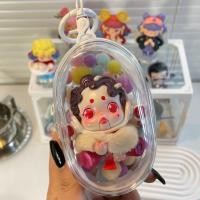 ราคา 2024New Cotton Doll 14cm Outing Bag Transparent Round Can Hang Baby Bag Doll Plush 10CM Walking Baby Bag Storage Bag (22421062173)