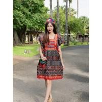 ราคา ชุดดอยน่ารักๆ ชุดเดรสพื้นเมือง ชุดชาวเขา ใส่เที่ยวเหนือ สินค้าพร้อมส่ง (22771304552)