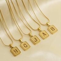 ราคา จี้ตัวอักษรสีทอง18K Vnox สำหรับผู้หญิง Kalung Baja Tahan Karat (19093095668)