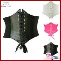 ราคา Windycat เซ็กซี่ VINTAGE Faux หนังกว้างลูกไม้ขึ้นเอว Belt Shapewear Corset Body Shaper (918438698)