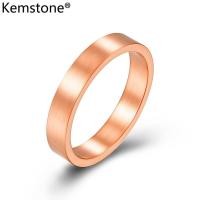 ราคา Kemstone เครื่องประดับแหวนเคลือบสแตนเลสสตีลแหวนแฟชั่น4มม สำหรับผู้ชายและผู้หญิงชุบด้วยเงินกุหลาบทองสีน้ำเงินสีดำ (21431485378)